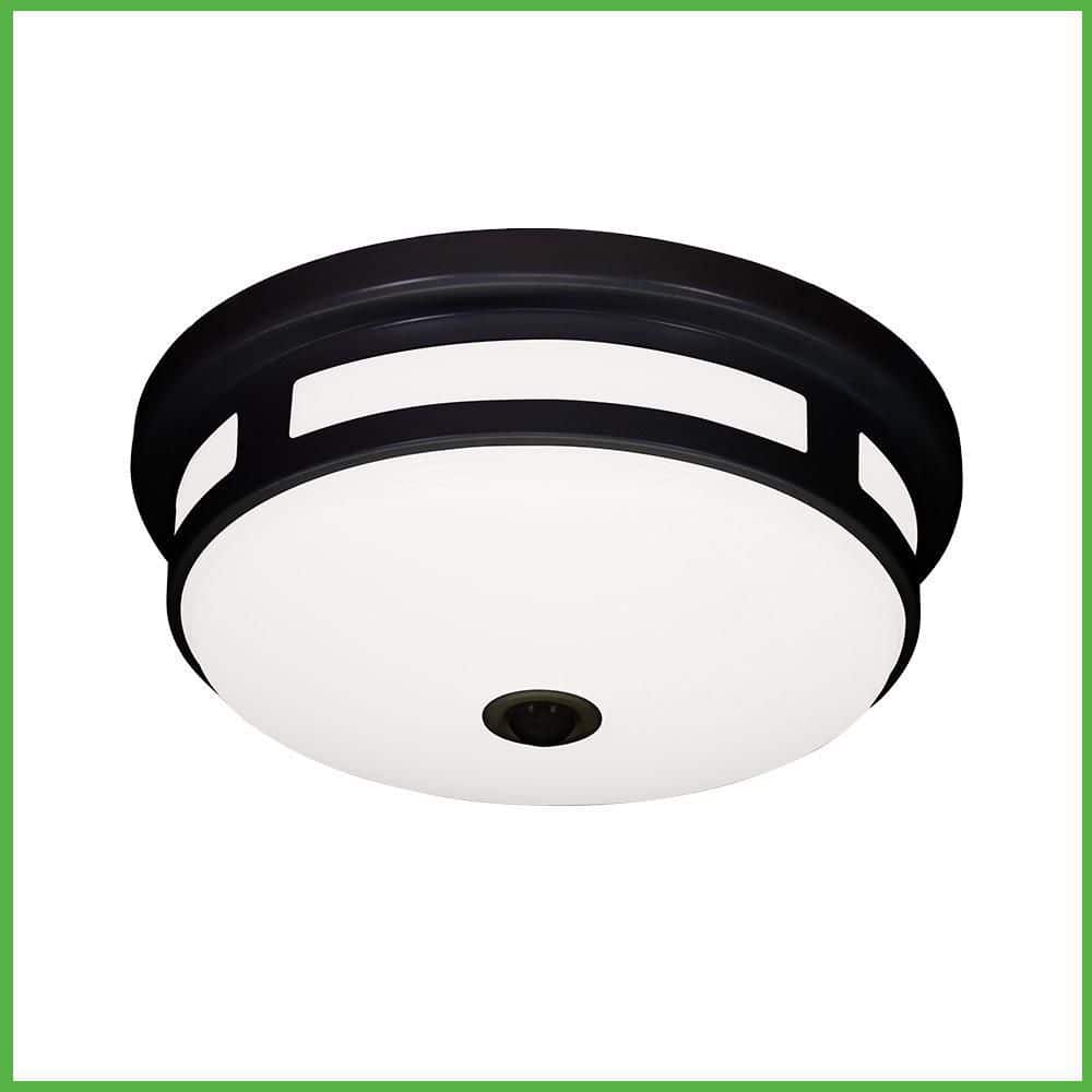11 in. Round Black Exterior Outdoor Motion Sensing LED Ceiling Light 5 Color Temperature Options Wet Rated 830 Lumens - Stu's Home Improvement Outlet