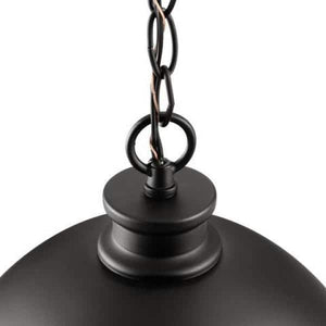 Talullah 1 - Light Matte Black Pendant Lighting with Gold Interior - Stu's Home Improvement Outlet