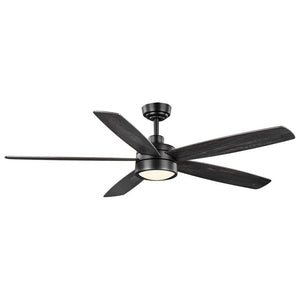 Driskol 60 in. White Color Changing LED Matte Black Smart Ceiling Fan with Light Kit and Remote Powered by Hubspace - Stu's Home Improvement Outlet