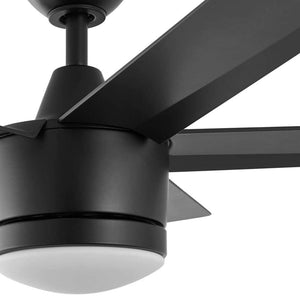Merwry 48 in. Integrated LED Indoor Matte Black Ceiling Fan with Light Kit and Remote Control - Stu's Home Improvement Outlet
