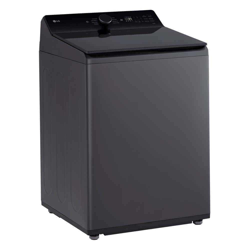 LG 5.3 cu. ft. SMART Top Load Washer in Matte Black with Agitator, Easy Unload and TurboWash3D Technology (WT8405CB) - Stu's Home Improvement Outlet