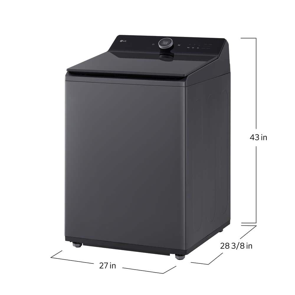 5.5 cu. ft. SMART Top Load Washer in Matte Black with Impeller, eZDispense and Faucet Water and LCD Digital Dial Control