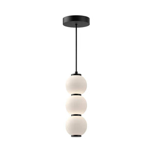 Bijou 7 in. 1 Light 20 - Watt Matte Black/Opal Matte Glass Integrated LED Pendant Light - Stu's Home Improvement Outlet