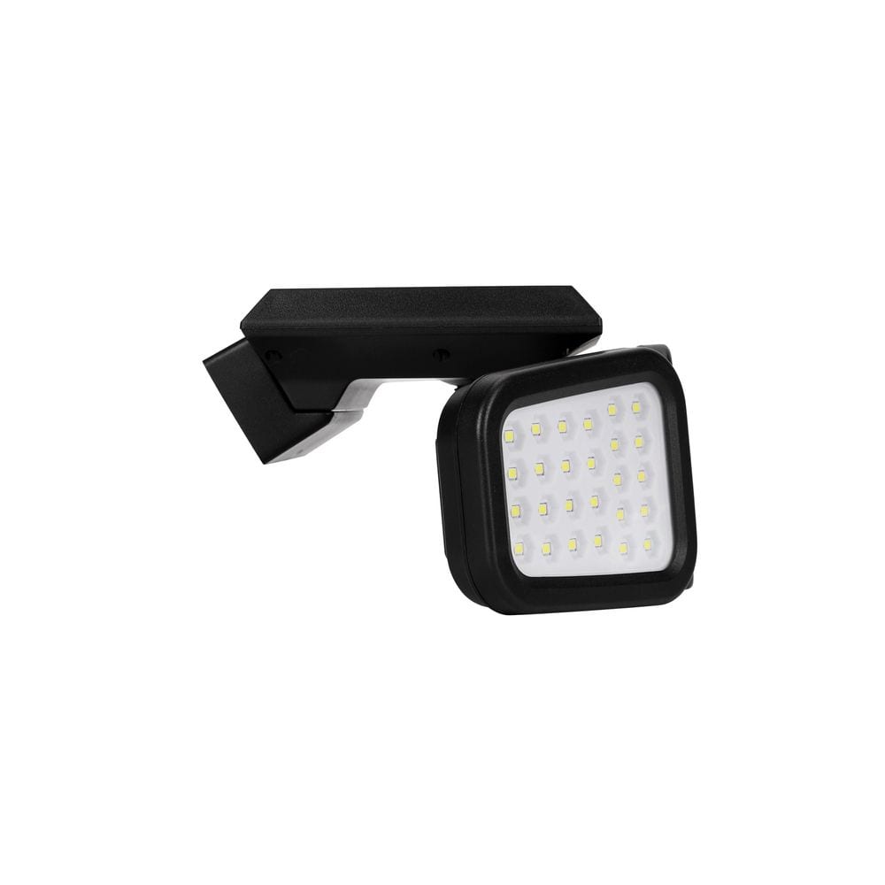 3 - Head 185 Lumen Matte Black Solar Integrated LED Outdoor Motion Sensing Dusk to Dawn Security Flood Light - Stu's Home Improvement Outlet