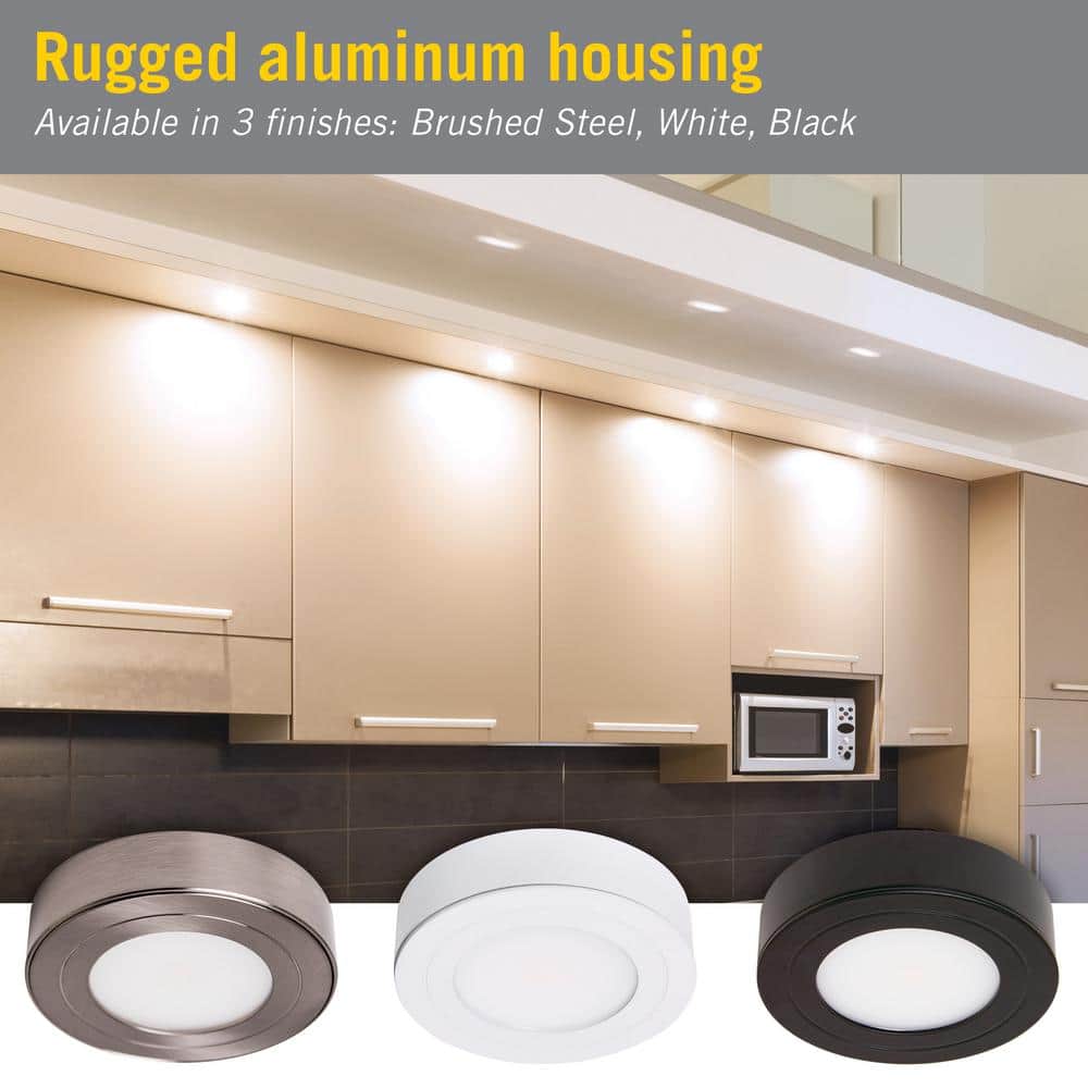 Armacost Lighting PureVue Dimmable Soft White LED Puck Light Matte White Finish - Stu's Home Improvement Outlet