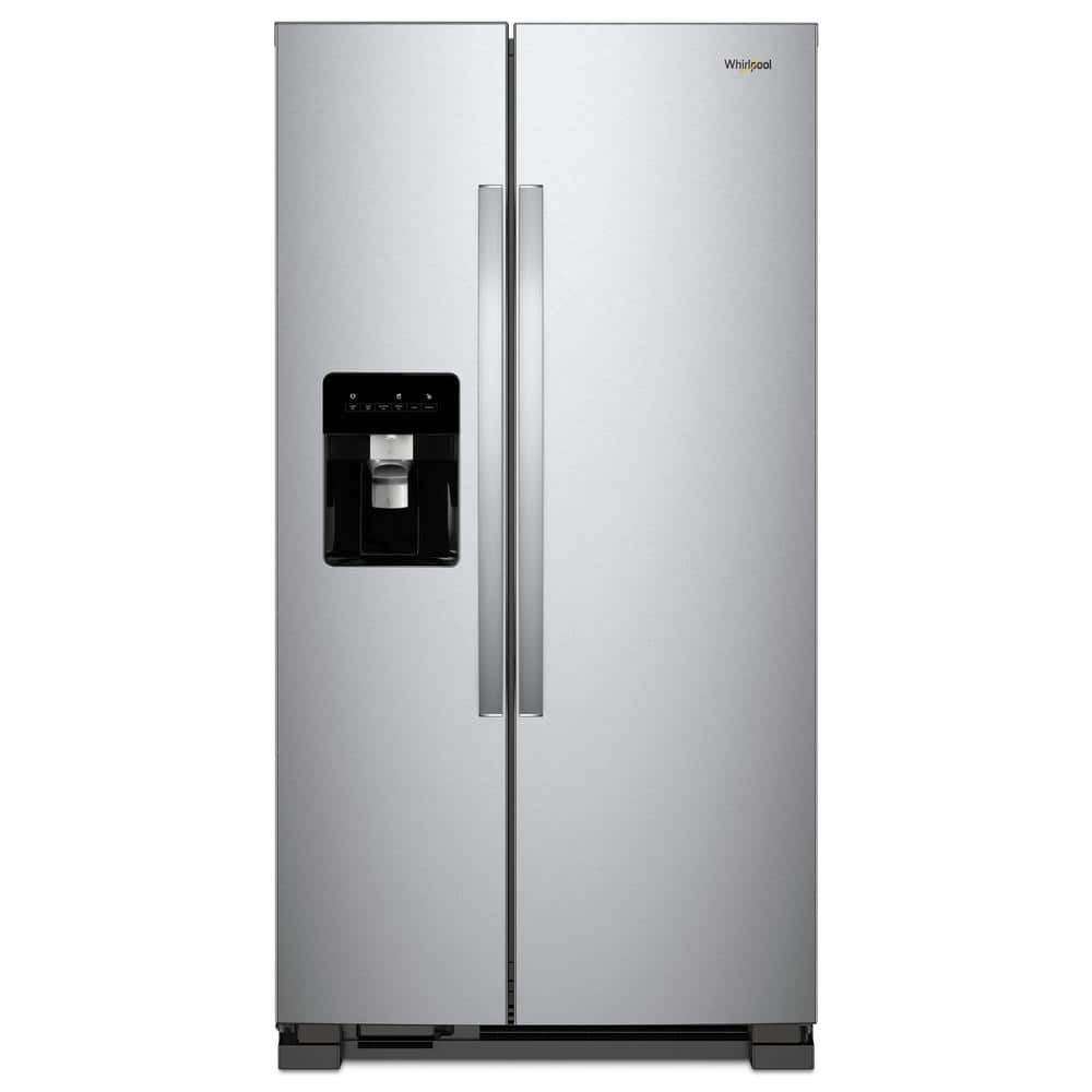 24.6 cu. ft. Side by Side Refrigerator in Monochromatic Stainless Steel (WRS315SDHM)