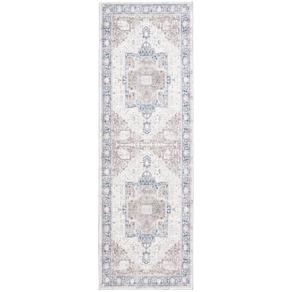 Home Decorators Collection Silky Medallion Multi 2 ft x 7 ft Medallion Polyester Runner Rug