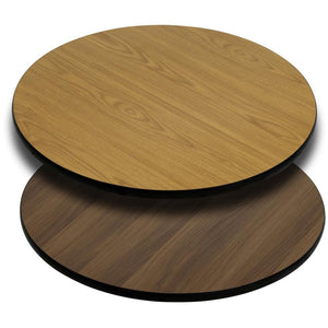 Glenbrook 36 in. Natural or Walnut Reversible Laminate Round Table Top - Stu's Home Improvement Outlet