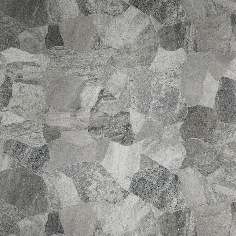Neptune Gray Stone Look Matte Porcelain Tile 17 in. x 26 in., Floor and Wall (12.24 sq. ft./Case)