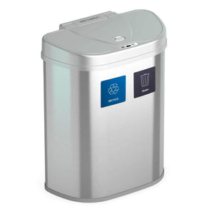 18.5 Gal. Stainless Steel Motion Sensor Recycling Bin - Stu's Home Improvement Outlet