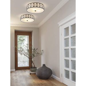 Aubrey 15.5 in. 3 - Light Oil Rubbed Bronze Black Metal LED Flush Mount - Stu's Home Improvement Outlet