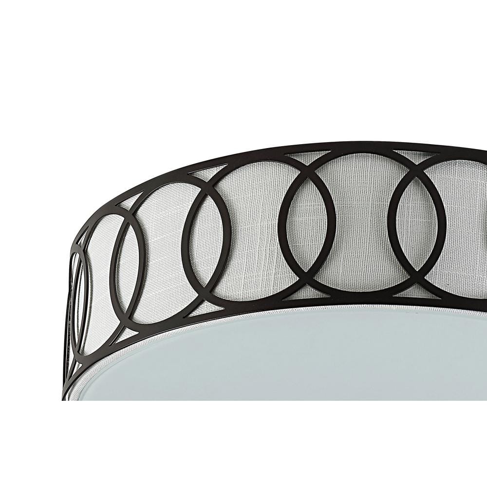 Aubrey 15.5 in. 3 - Light Oil Rubbed Bronze Black Metal LED Flush Mount - Stu's Home Improvement Outlet