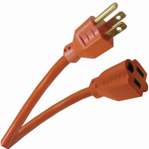 50 ft. 16/3 Light Duty Indoor/Outdoor Extension Cord, Orange - Stu's Home Improvement Outlet