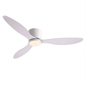52 in. Smart Indoor White Low Profile 3 Blades Ceiling Fans with Dimmable Led Lights with Remote Included - Stu's Home Improvement Outlet