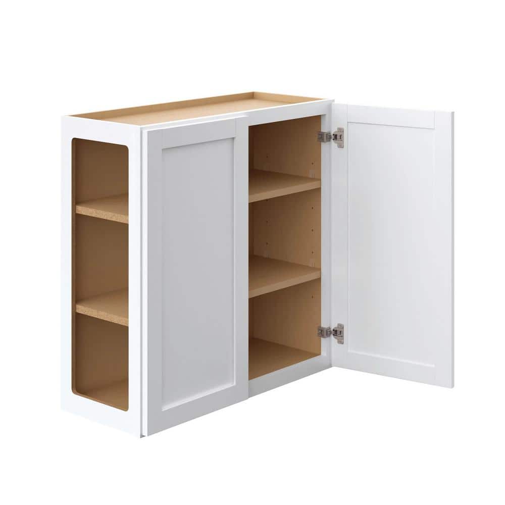 Courtland 36 in. W x 12 in. D x 42 in. H Assembled Shaker Wall Kitchen Cabinet in Polar White - Stu's Home Improvement Outlet
