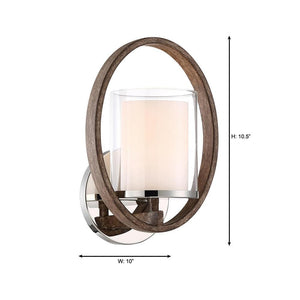 Downing 1 - Light Polished Nickel/Corona Bronze Wall Sconce - Stu's Home Improvement Outlet