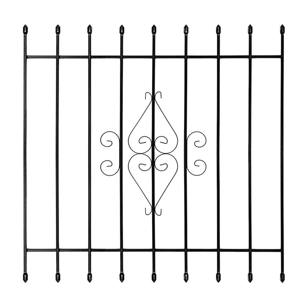 48 in. x 48 in. Su Casa Black 9 - Bar Window Guard - Stu's Home Improvement Outlet