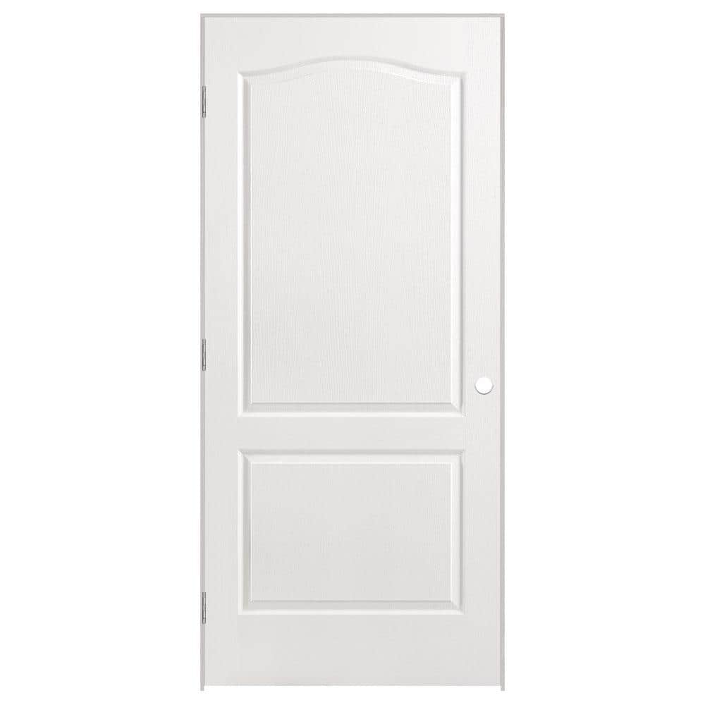 36 in. x 80 in. 2 Panel Right-Handed Primed Composite Solid Core Single Prehung Interior Door 4-9/16 in. Flat Jamb