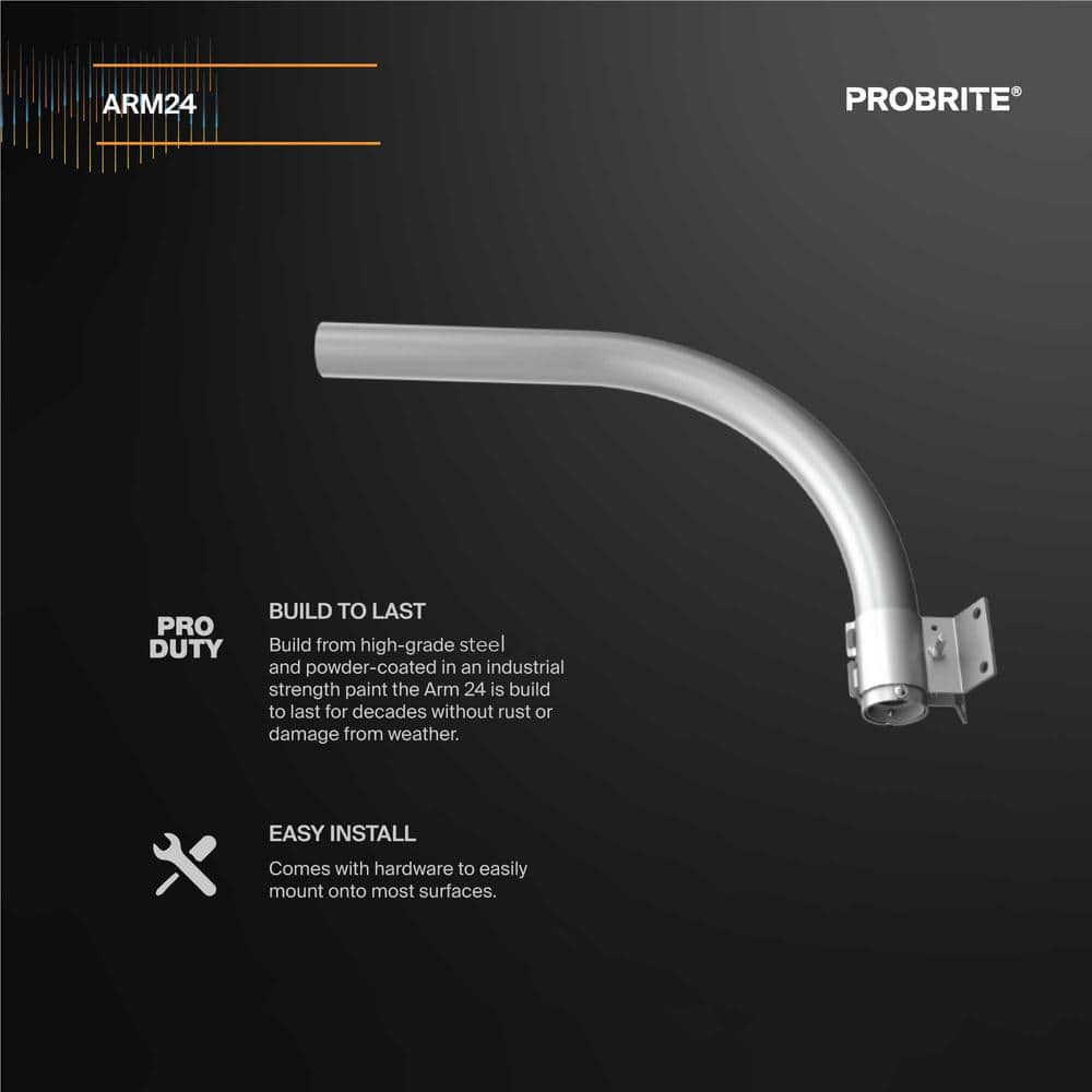 24" Outdoor Security Lighting Area Light and Flood Light Mount Arm