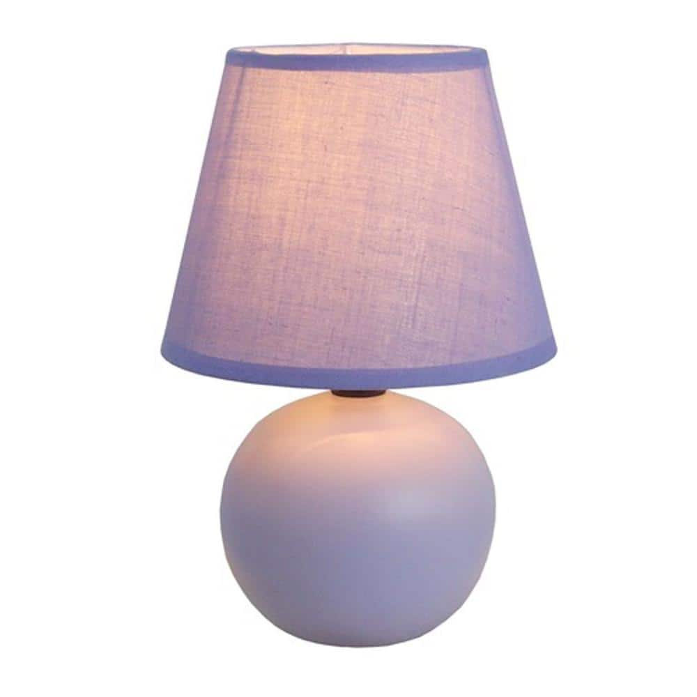 8.78 in. Purple Ceramic Globe Mini Table Lamp - Stu's Home Improvement Outlet