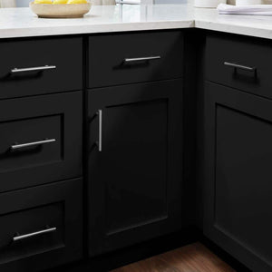 Avondale 36 in. W x 24 in. D x 34.5 in. H Ready to Assemble Plywood Shaker Blind Corner Kitchen Cabinet in Raven Black - Stu's Home Improvement Outlet