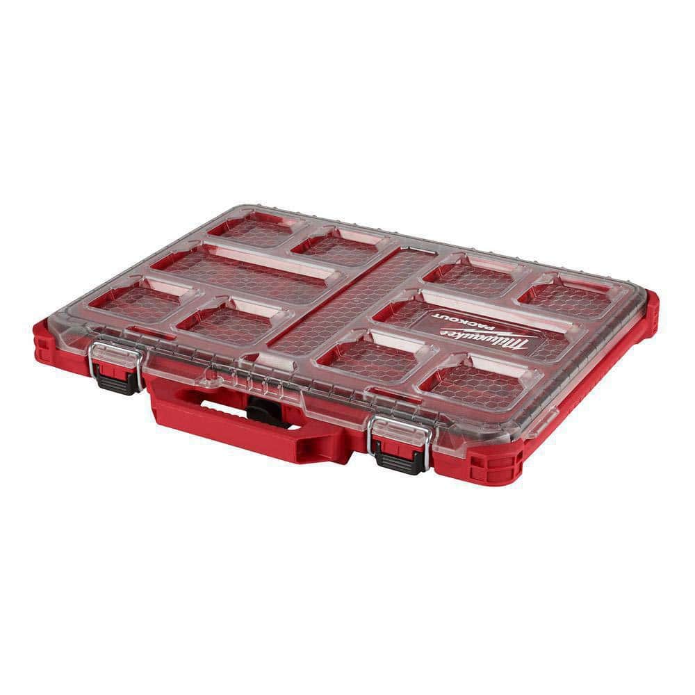 Milwaukee PACKOUT 11 - Compartment Low - Profile Impact Resistant Portable Small Parts Organizer - Stu's Home Improvement Outlet