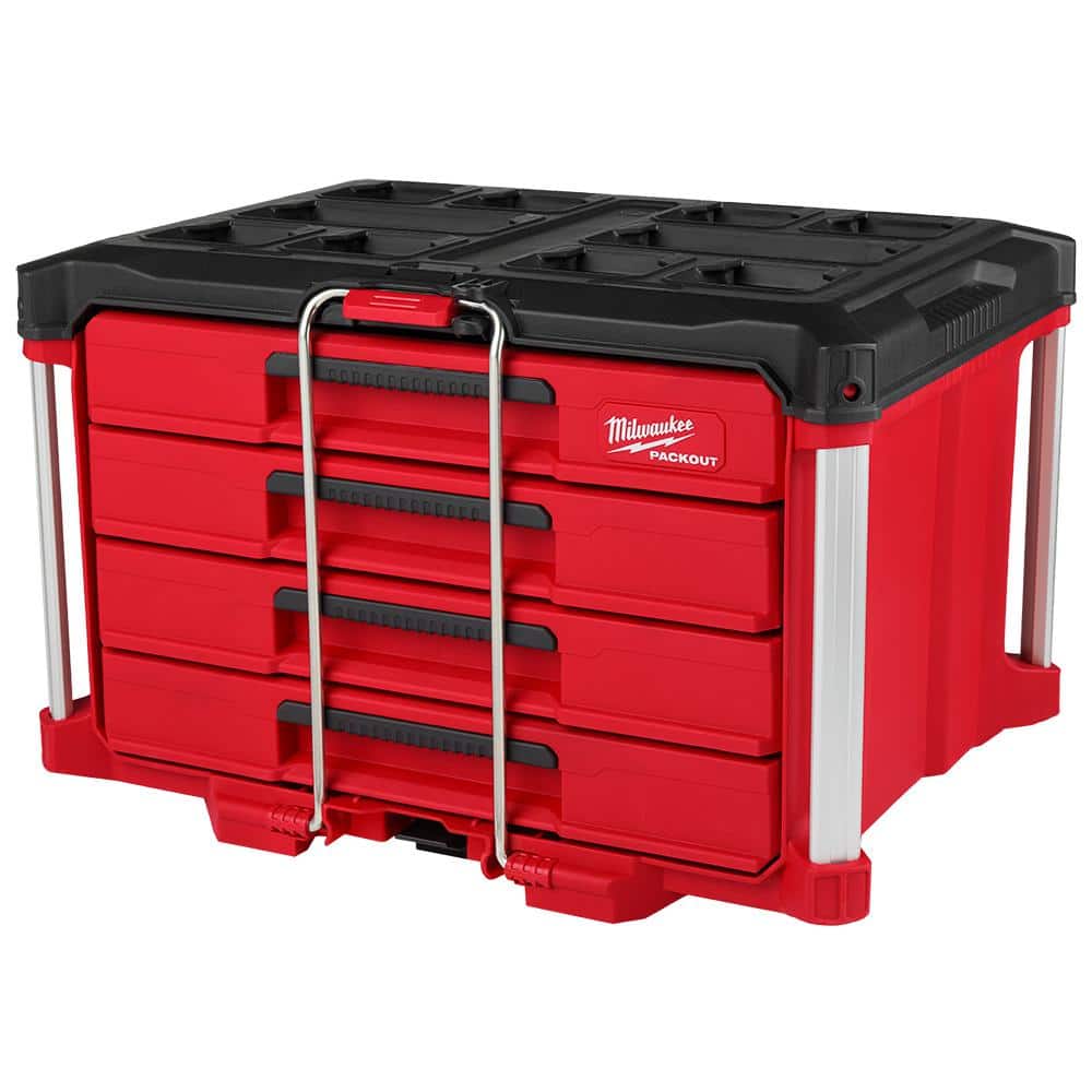 PACKOUT 22 in. Modular 4 - Drawer Tool Box with Metal Reinforced Corners and 50 lbs. Capacity - Stu's Home Improvement Outlet