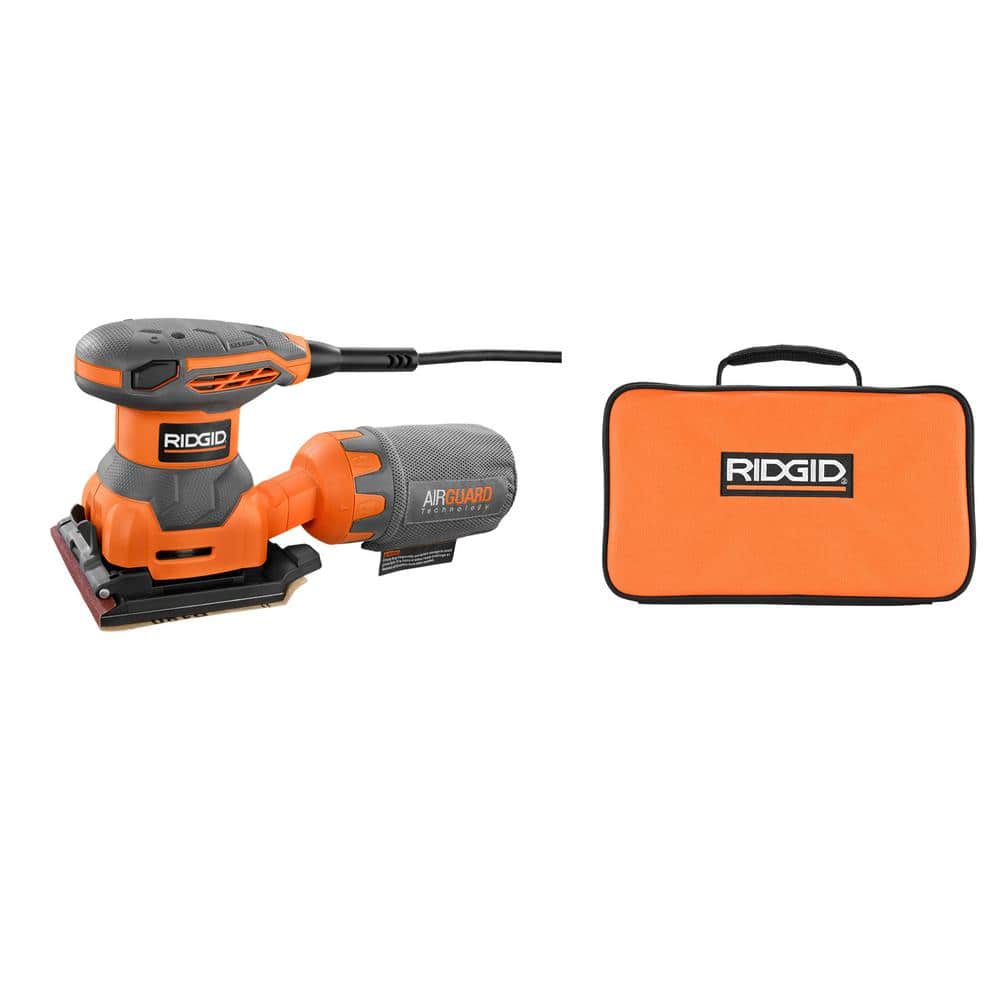 RIDGID 2.4 Amp Corded 1/4 Sheet Sander with AIRGUARD Technology - Stu's Home Improvement Outlet