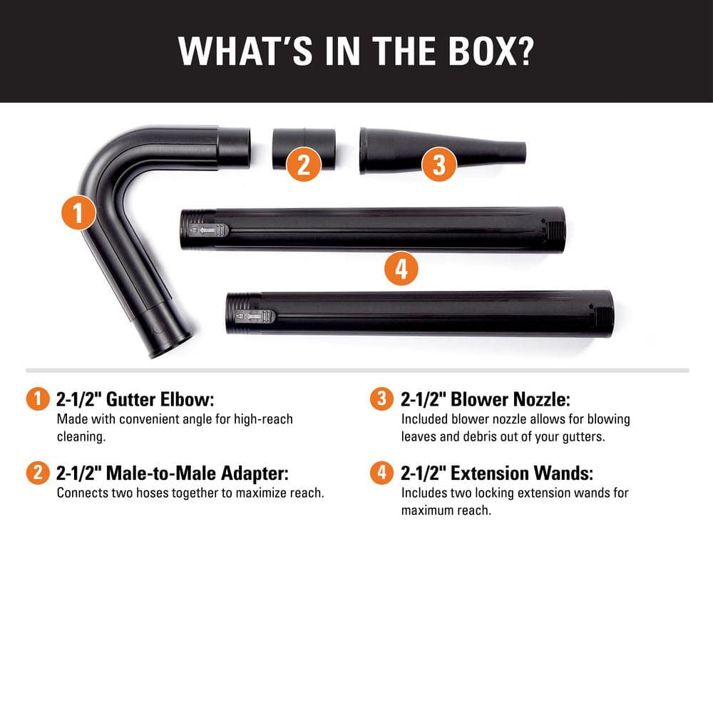 2-1/2 in. Gutter Cleaning Accessory Kit for RIDGID Wet/Dry Shop Vacuums