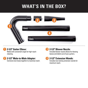 2 - 1/2 in. Gutter Cleaning Accessory Kit for RIDGID Wet/Dry Shop Vacuums - Stu's Home Improvement Outlet