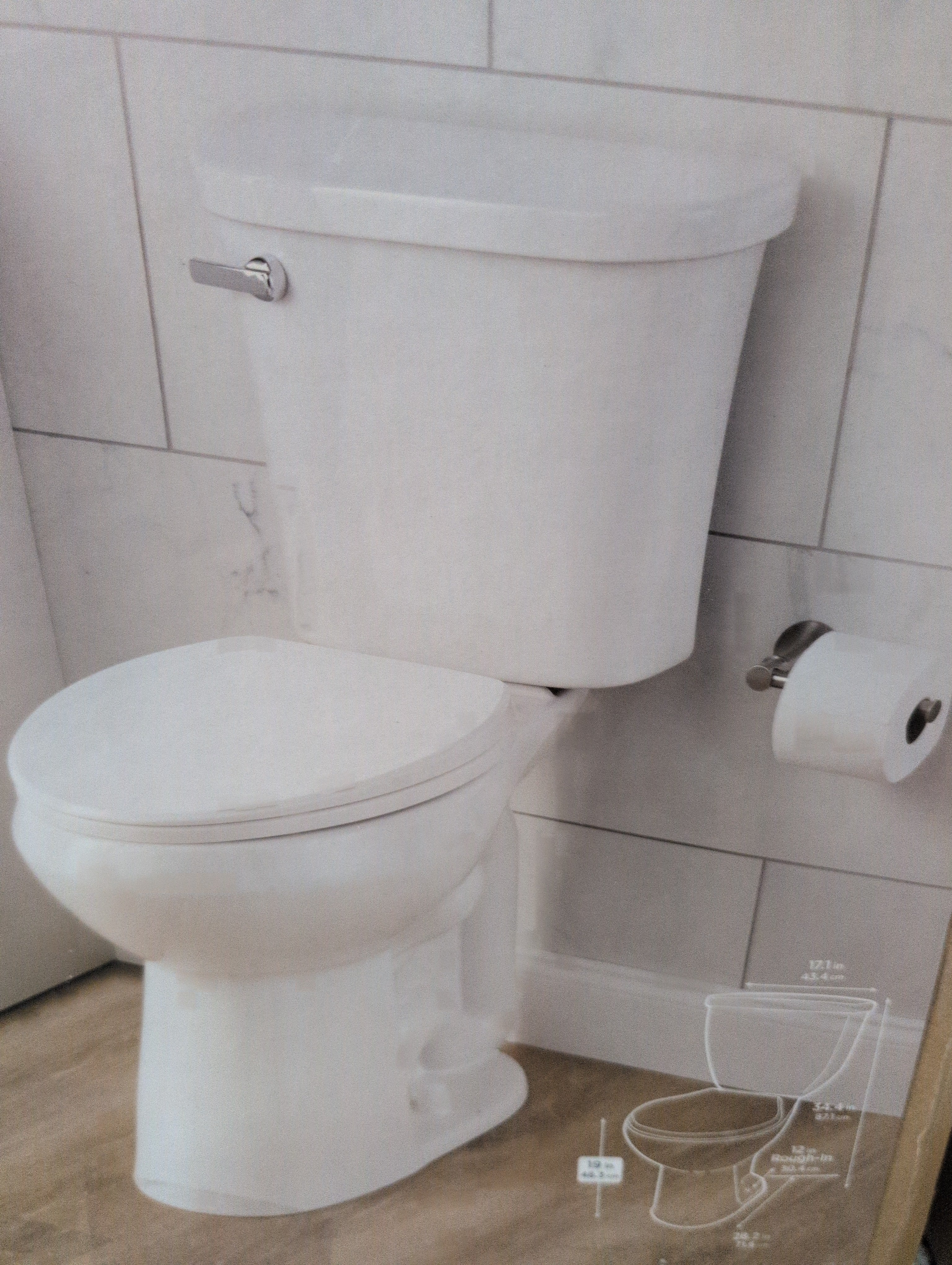 Power Flush 12 inch Rough In Two-Piece 1.28 GPF Single Flush Elongated Toilet in White Seat Included
