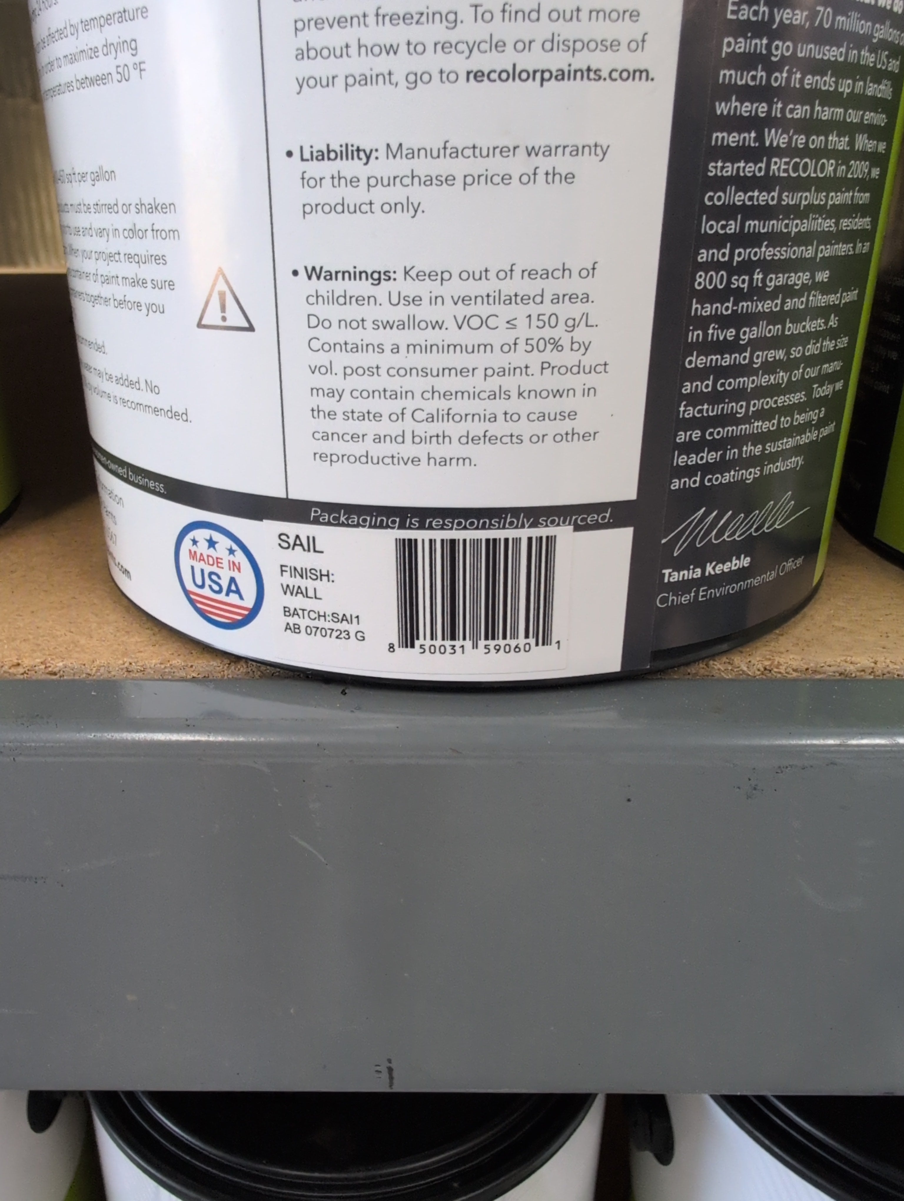 Recolor Interior Paint 1 gal