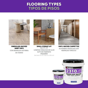 4 Gal. (16 qt.) 24 Hour Dry Time Fiberglass - Backed Sheet Vinyl Floor Adhesive in Beige - Stu's Home Improvement Outlet