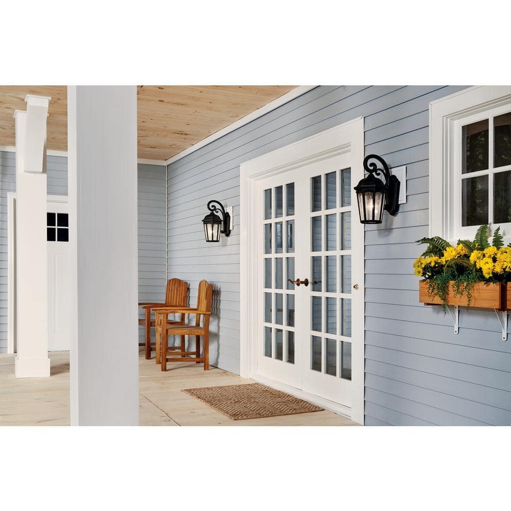 Courtyard 17.75 in. 1 - Light Rubbed Bronze Outdoor Hardwired Wall Lantern Sconce with No Bulbs Included (1 - Pack) - Stu's Home Improvement Outlet