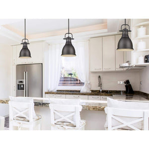 Duncan 1 - Light Rubbed Bronze 8.8 in. Pendant with Shade - Stu's Home Improvement Outlet