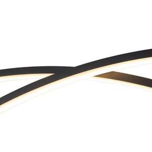 Y'INSP 2 Light Dimmable Integrated LED Sand Black Linear Chandelier Modern Pendant Light Fixture Aluminum Island Lighting Lamp - Stu's Home Improvement Outlet