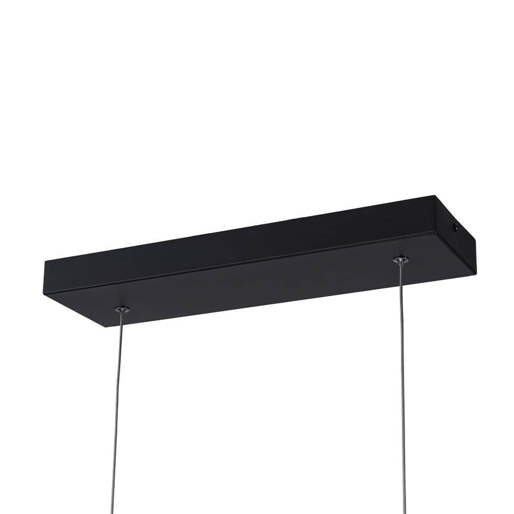 Y'INSP 2 Light Dimmable Integrated LED Sand Black Linear Chandelier Modern Pendant Light Fixture Aluminum Island Lighting Lamp - Stu's Home Improvement Outlet