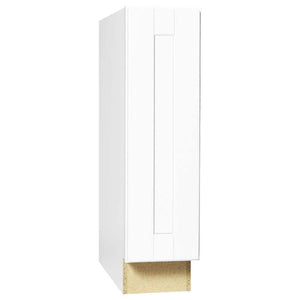 Hampton Bay Shaker 9 in. W x 24 in. D x 34.5 in. H Assembled Base Kitchen Cabinet in Satin White - Stu's Home Improvement Outlet