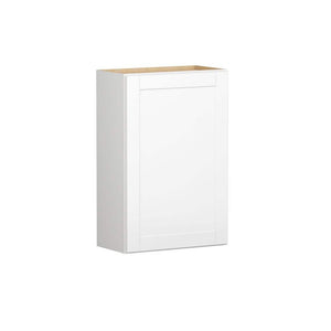 Hampton Bay Shaker 24 in. W x 12 in. D x 36 in. H Assembled Wall Cabinet in Satin White - Stu's Home Improvement Outlet