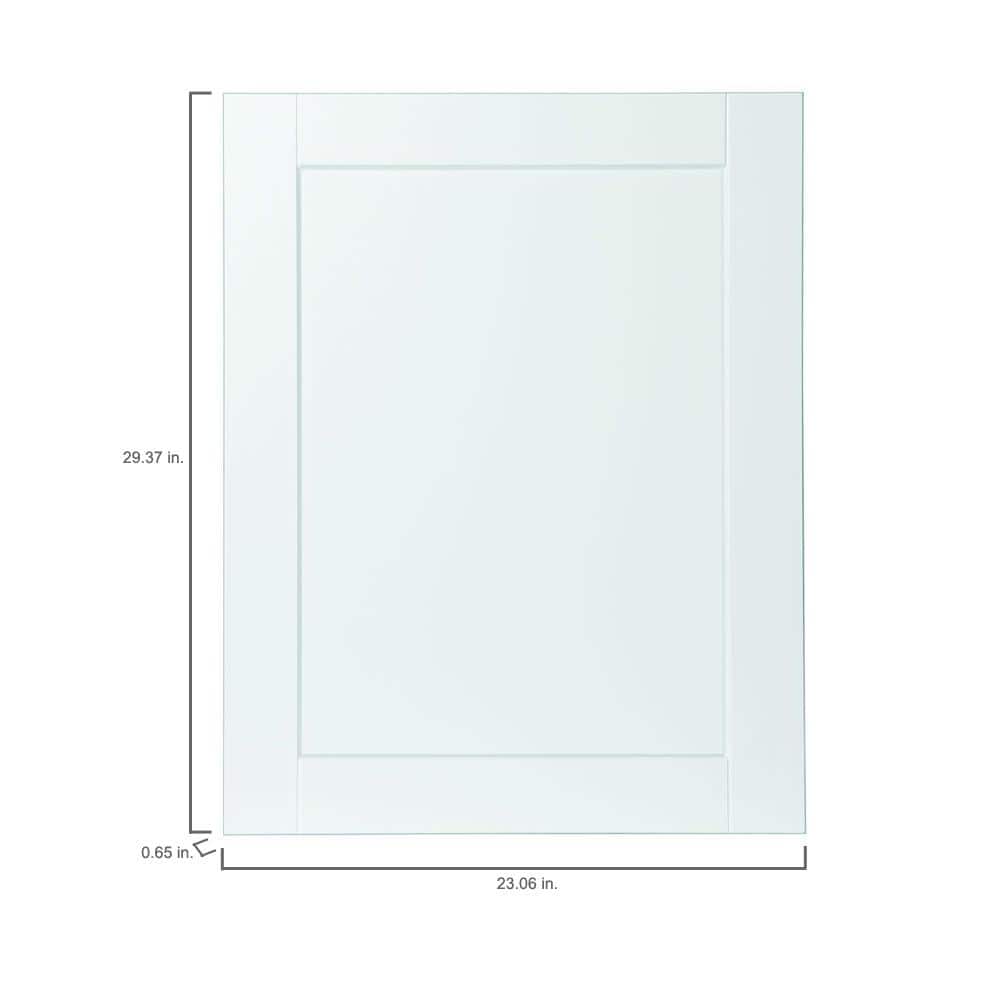 Shaker 23 in. W x 29.50 in. H Base Cabinet Decorative End Panel in Satin White