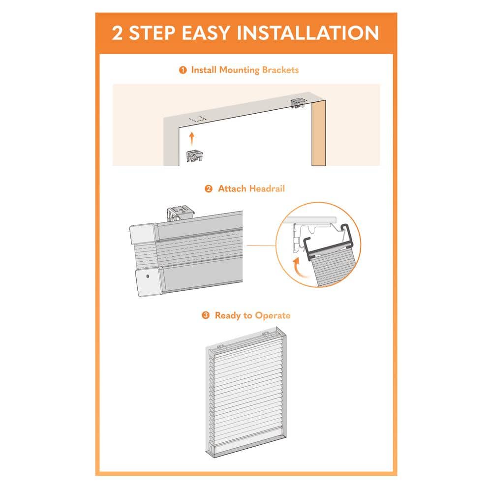 Shadow White Cordless Blackout Cellular Shades for Windows - 60 in. W x 72 in. L (Actual Size 59.75 in. W x 72 in. L) - Stu's Home Improvement Outlet