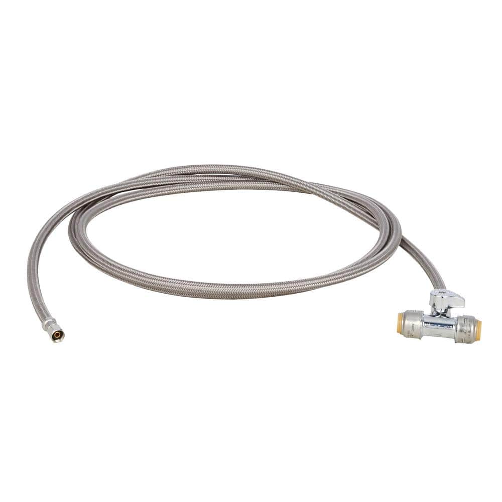 1/2 in. SharkBite Max Push-to-Connect x 1/4 in. Compression x 120 in. Brass Ice Maker Kit