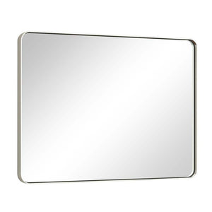 40 in. W. x 30 in. H Modern Rectangular Silver Gray Aluminum Framed Wall Bathroom Vanity Mirror - Stu's Home Improvement Outlet