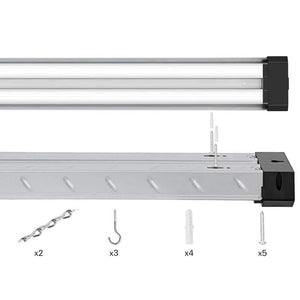 4 ft. 250 - Watt Equivalent Integrated LED Linkable Pattern Diamond Plate Silver Shop Light - Stu's Home Improvement Outlet