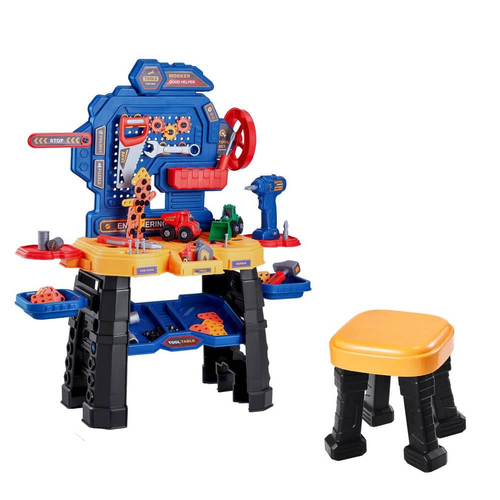 Kids Workbench,181 - Pieces, Kids Tool Bench with Realistic Tools and Electric Drill, Pretend Play for Boys & Girls Age 3+ - Stu's Home Improvement Outlet