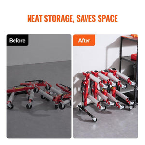 Car Dolly Rack, Storage Rack with 360° Rotatable Wheels, Hydraulic Ratchet Trolley Jack Stand Organizer, Jack Stands - Stu's Home Improvement Outlet