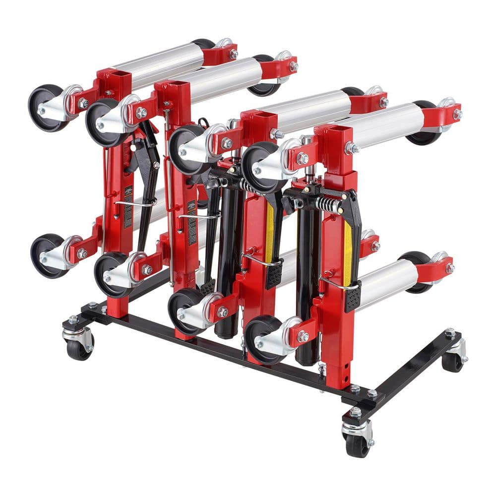 Car Dolly Rack, Storage Rack with 360° Rotatable Wheels, Hydraulic Ratchet Trolley Jack Stand Organizer, Jack Stands - Stu's Home Improvement Outlet