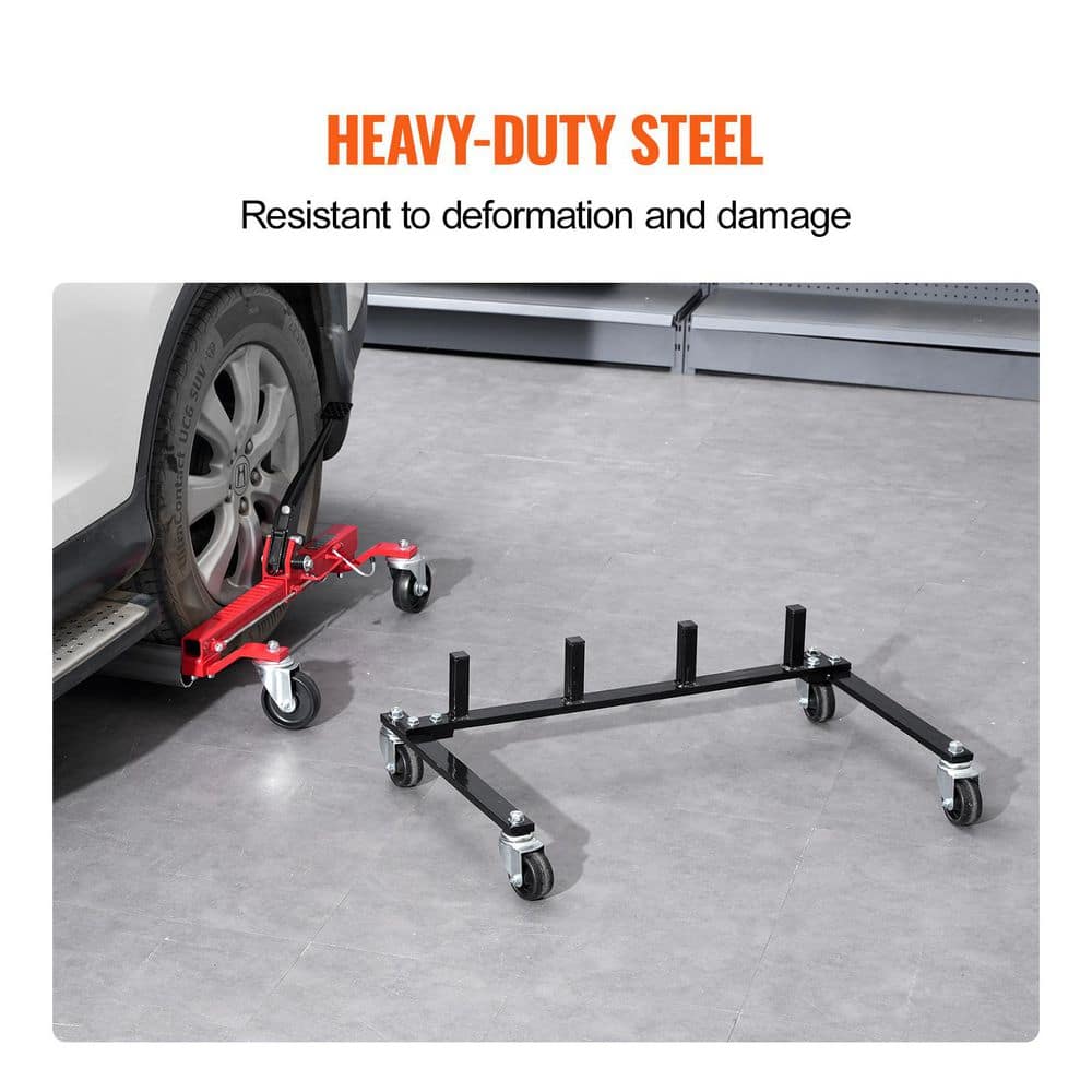 Car Dolly Rack, Storage Rack with 360° Rotatable Wheels, Hydraulic Ratchet Trolley Jack Stand Organizer, Jack Stands - Stu's Home Improvement Outlet