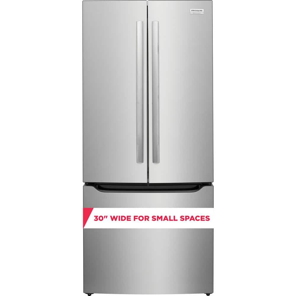 Gallery 30 in. 20 cu. ft. Standard Depth French Door Refrigerator in Stainless Steel with Internal Water Dispenser (GRFN2023AF) - Stu's Home Improvement Outlet
