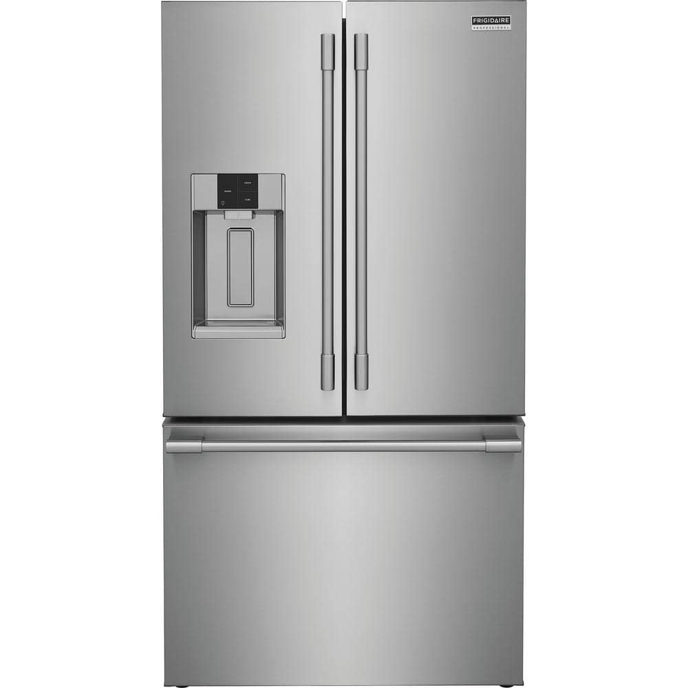 Frigidaire Professional 36 in. 27.8 cu. ft. Standard Depth French Door Refrigerator in Stainless Steel with CrispSeal Technology (PRFS2883AF)